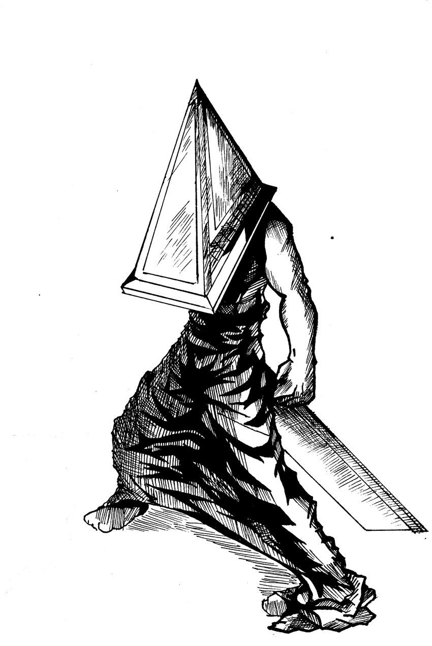 copymirror fist inks knife monster pyramid_head traditional_media