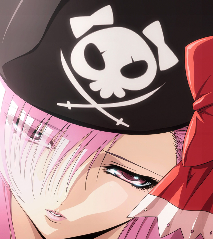 1girl captain_liliana hat highres long_hair lost_worlds pink_eyes pink_hair pirate_hat queen's_blade queen's_blade queen's_blade_rebellion screencap solo stitched