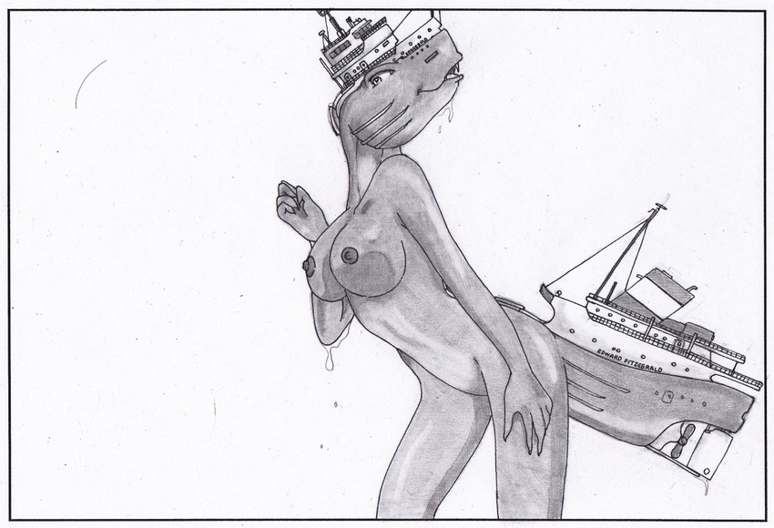 boat breasts female huthro nipples sketch solo