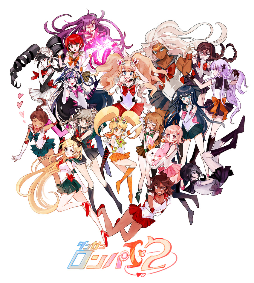 6+girls ;) asahina_aoi back_bow bad_id bad_pixiv_id bishoujo_senshi_sailor_moon black_gloves black_hair black_legwear blonde_hair blue_eyes blue_hair blush bonnet boots bow braid breasts brown_hair celestia_ludenberck cleavage closed_eyes cosplay crossdressing crying crying_with_eyes_open danganronpa danganronpa_1 dark_skin drill_hair elbow_gloves enoshima_junko flipped_hair freckles french_braid frills fujisaki_chihiro fukawa_touko glasses gloves hair_ornament hair_ribbon hairclip highres ikusaba_mukuro jewelry kirigiri_kyouko koizumi_mahiru lip_piercing long_hair magical_girl maizono_sayaka medium_breasts mioda_ibuki mole monomi_(danganronpa) multicolored_hair multiple_girls muscle muscular_female nail_polish nanami_chiaki one_eye_closed oogami_sakura open_mouth otohime_(kk23maa) otoko_no_ko owari_akane parody pekoyama_peko piercing pink_eyes pink_hair ponytail purple_eyes purple_hair red_eyes red_hair ribbon sailor_collar sailor_senshi sailor_senshi_costume sailor_senshi_uniform saionji_hiyoko scar short_hair siblings silver_hair skirt smile sonia_nevermind spoilers super_danganronpa_2 tears thighhighs tiara tsumiki_mikan twin_braids twin_drills twintails very_long_hair white_gloves white_hair wince yellow_eyes