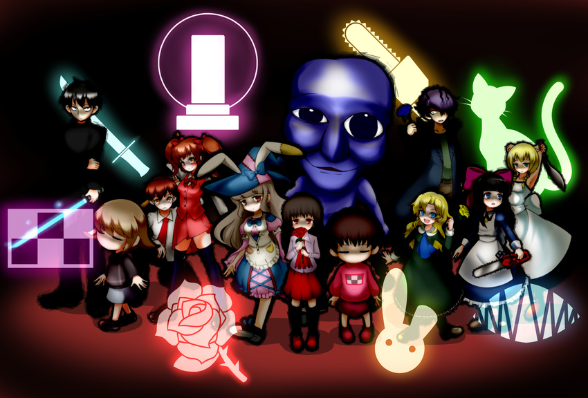 aki_(misao) akito_(misao) ao_oni aya_drevis garry_(ib) highres ib ib_(ib) irisu_kyouko irisu_shoukougun! irisu_syndrome kirisame_ga_furu_mori mad_father madotsuki majo_no_ie mary_(ib) misao shan_grila suga_koutarou super_smash_bros. the_oni_(ao_oni) urotsuki viola_(majo_no_ie) yume_2kki yume_nikki