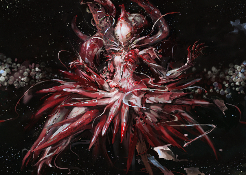 claws gauna highres monster_girl science_fiction shiraui_tsumugi sidonia_no_kishi solo space spoilers tomatika