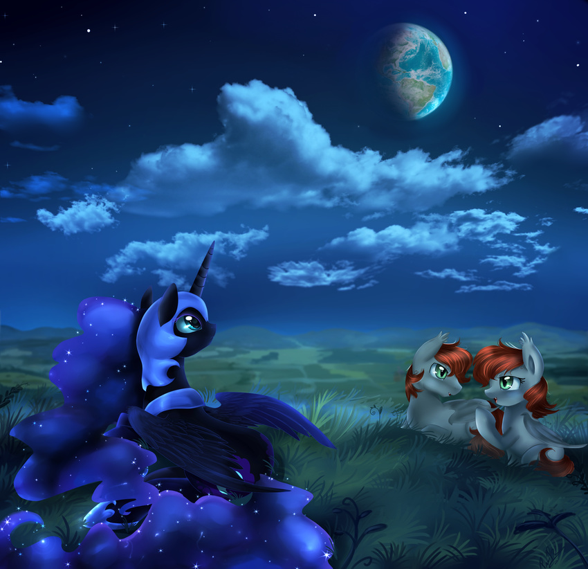 absurd_res bat_pony equine female feral friendship_is_magic group hi_res horn horse male mammal my_little_pony nightmare_moon_(mlp) pony pridark winged_unicorn wings