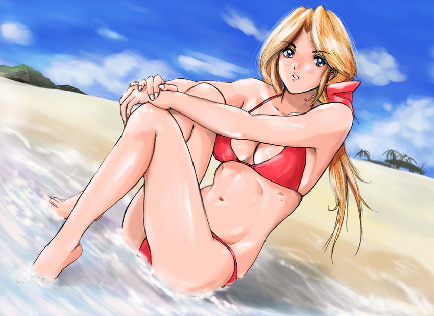 barefoot beach bikini cloud day dead_or_alive helena_douglas outdoors shu-z sky solo swimsuit water