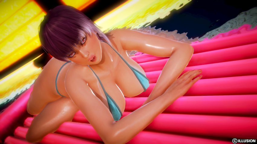 1girl 3d ayane_(doa) breasts dead_or_alive dead_or_alive_5 honey_select honeykai_(artist) swimsuit