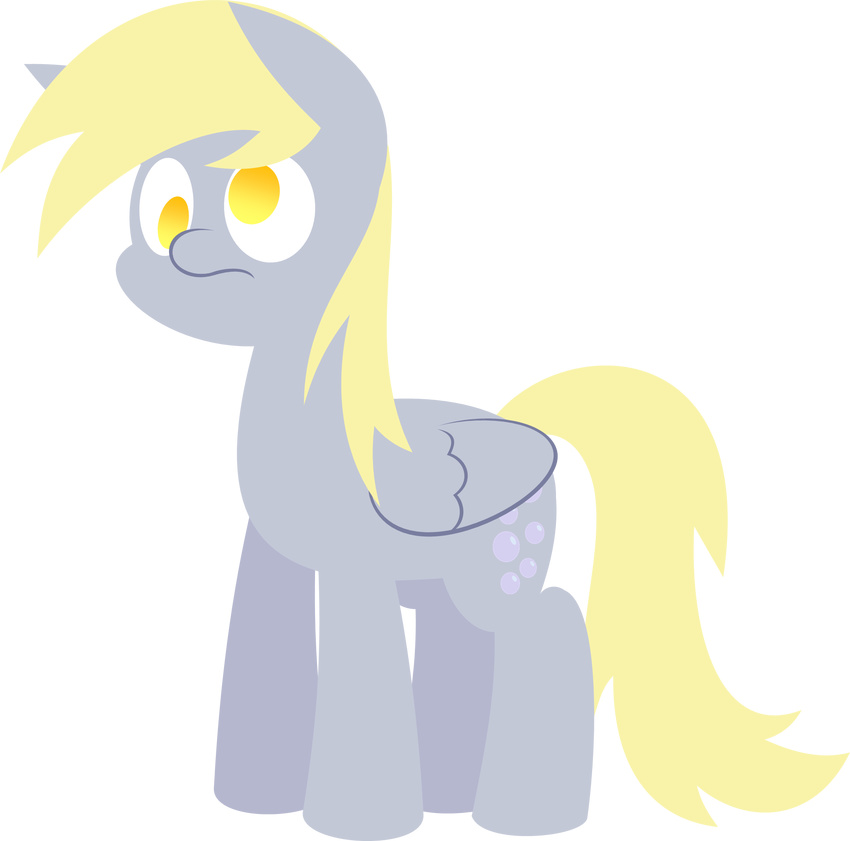 alpha_channel blonde_hair cutie_mark derp_eyes derpy_hooves_(mlp) equine female feral friendship_is_magic fur grey_fur hair hi_res mammal my_little_pony pegasus plain_background solo transparent_background wings yellow_eyes zacatron94