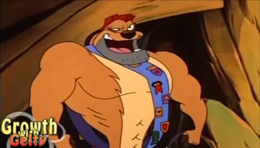 abs anthro biceps big_muscles disney ears_back male meerkat muscles open_mouth pecs raised_eyebrow screencap solo standing teeth the_lion_king timon tongue