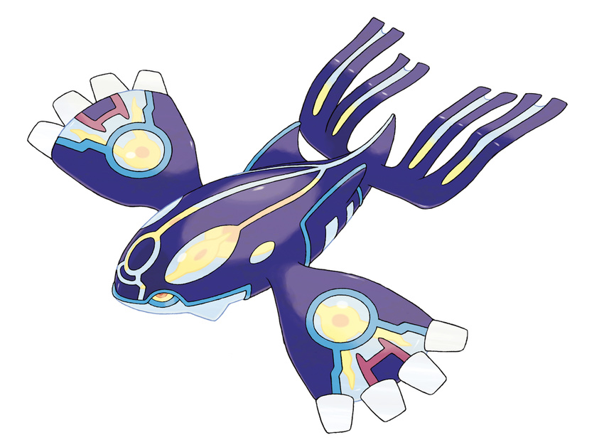 fins kyogre monster nintendo no_humans official_art pokemon pokemon_(game) pokemon_oras primal_kyogre solo sugimori_ken