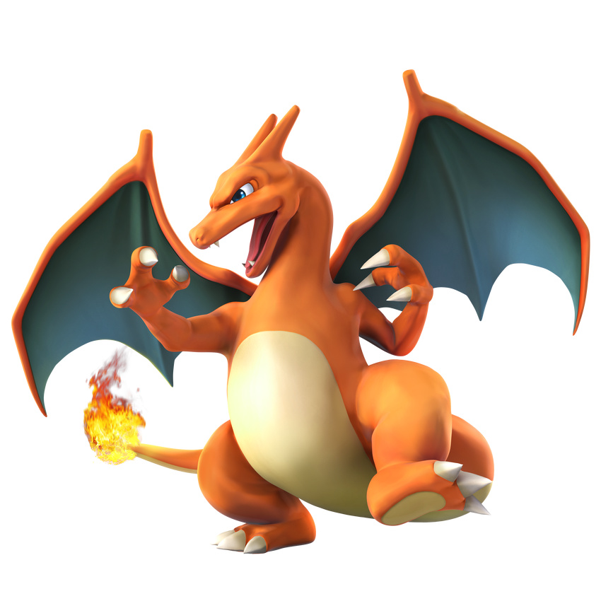 absurdres alpha_channel ambiguous_gender charizard fangs hi_res highres nintendo no_humans official_art plain_background pok&#233;mon pok&eacute;mon pokemon solo super_smash_bros super_smash_bros. transparent_background unknown_artist video_games wings