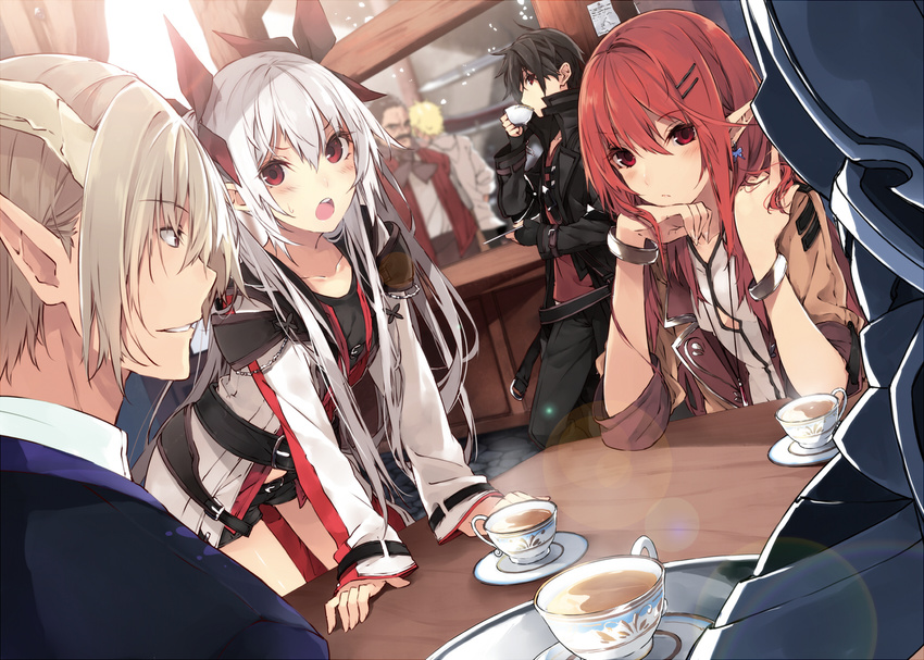 drink kuwashima_rein pointed_ears tagme