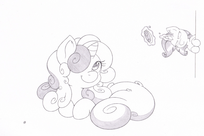 black_and_white duo equine female friendship_is_magic glowing hair horn joey-darkmeat levitation long_hair magic mammal monochrome my_little_pony plain_background rarity_(mlp) shaver sibling sisters sweetie_belle_(mlp) two_tone_hair unicorn white_background