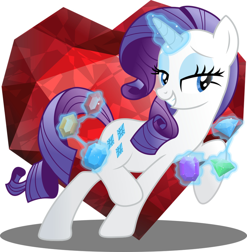 absurd_res alpha_channel cutie_mark equine eyeshadow female feral friendship_is_magic fur hair half-closed_eyes hi_res horn horse levitation magic makeup mammal my_little_pony pony purple_hair rarity_(mlp) solo theshadowstone unicorn white_fur