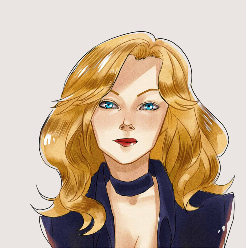 1girl black_canary blonde_hair blue_eyes dc_comics haggylagman jacket solo