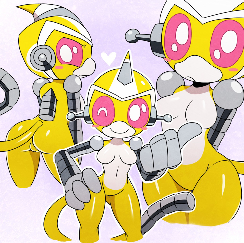 2014 anthro blush breasts butt cute female frown happy hi_res looking_at_viewer machine mammal mechanical monkey nova nude one_eye_closed primate pussy robot smile solo sssonic2 super_robot_monkey_team_hyperforce_go