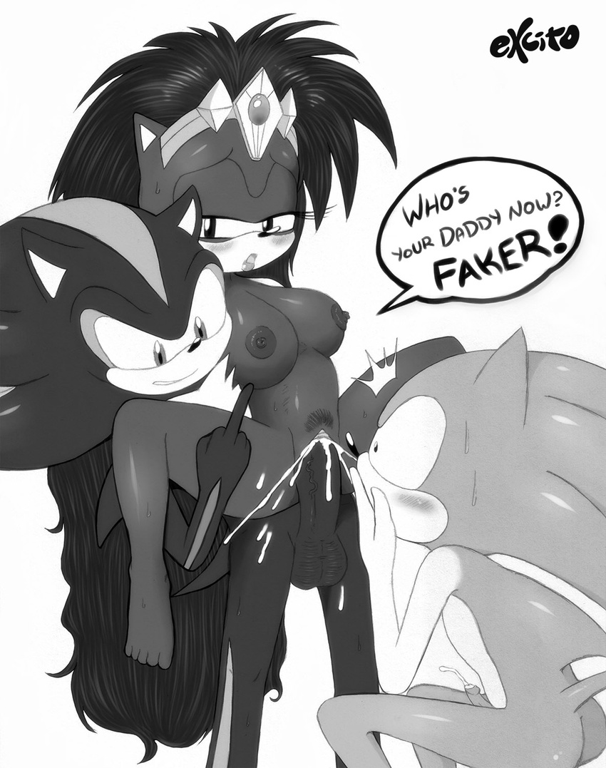 breasts crown cuckold cum cum_in_pussy cum_inside excito f-finger incest penis queen_aleena sega shadow_the_hedgehog shocked small_penis sonic_(series) sonic_the_hedgehog