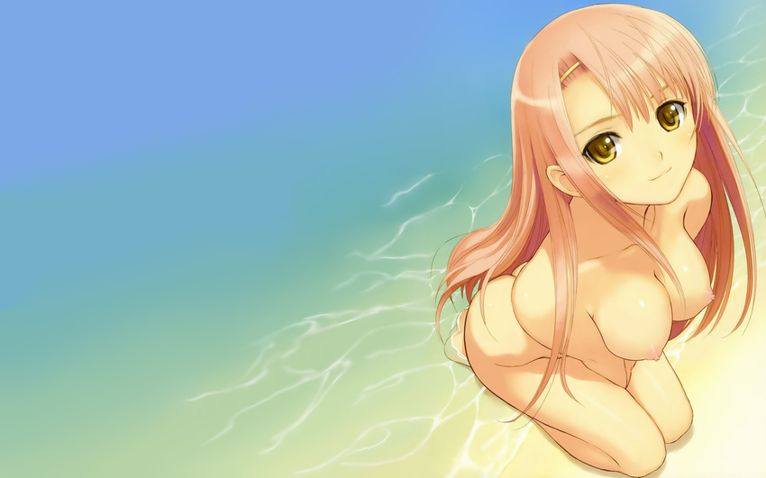 beach breasts hayate_no_gotoku katsura_hinagiku nipples nude taka_tony