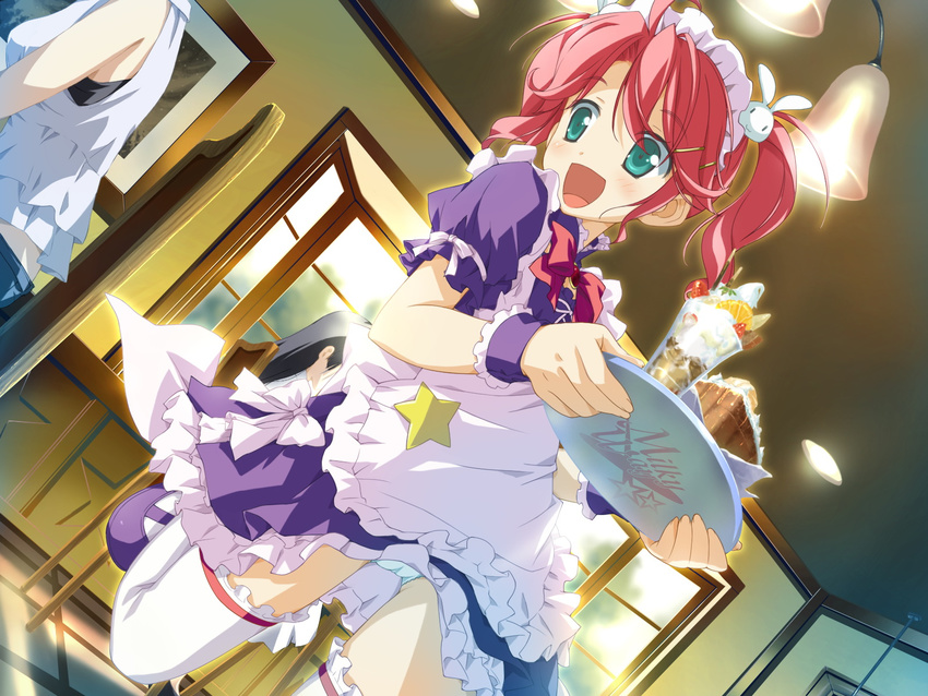 game_cg green_eyes hoshizora_no_memoria kogasaka_chinami maid pink_hair