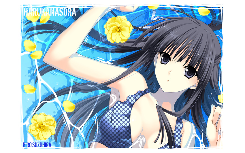 flowers migiwa_kazuha suzuhira_hiro swimsuit wet yosuga_no_sora