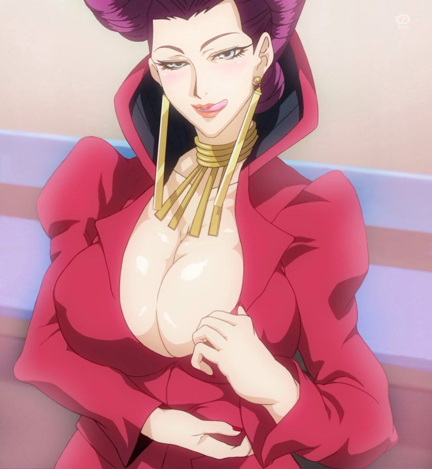 1girl akaba_himika blush edited highres milf photoshop purple_hair solo yu-gi-oh! yuu-gi-ou_arc-v