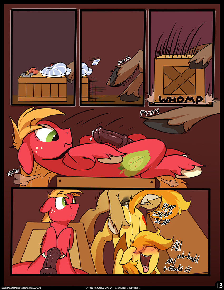 anal_penetration animal_genitalia being_watched big_macintosh_(mlp) braeburn_(mlp) braeburned comic equine friendship_is_magic gay horse horsecock male mammal my_little_pony penetration penis pomf promontory_(mlp)