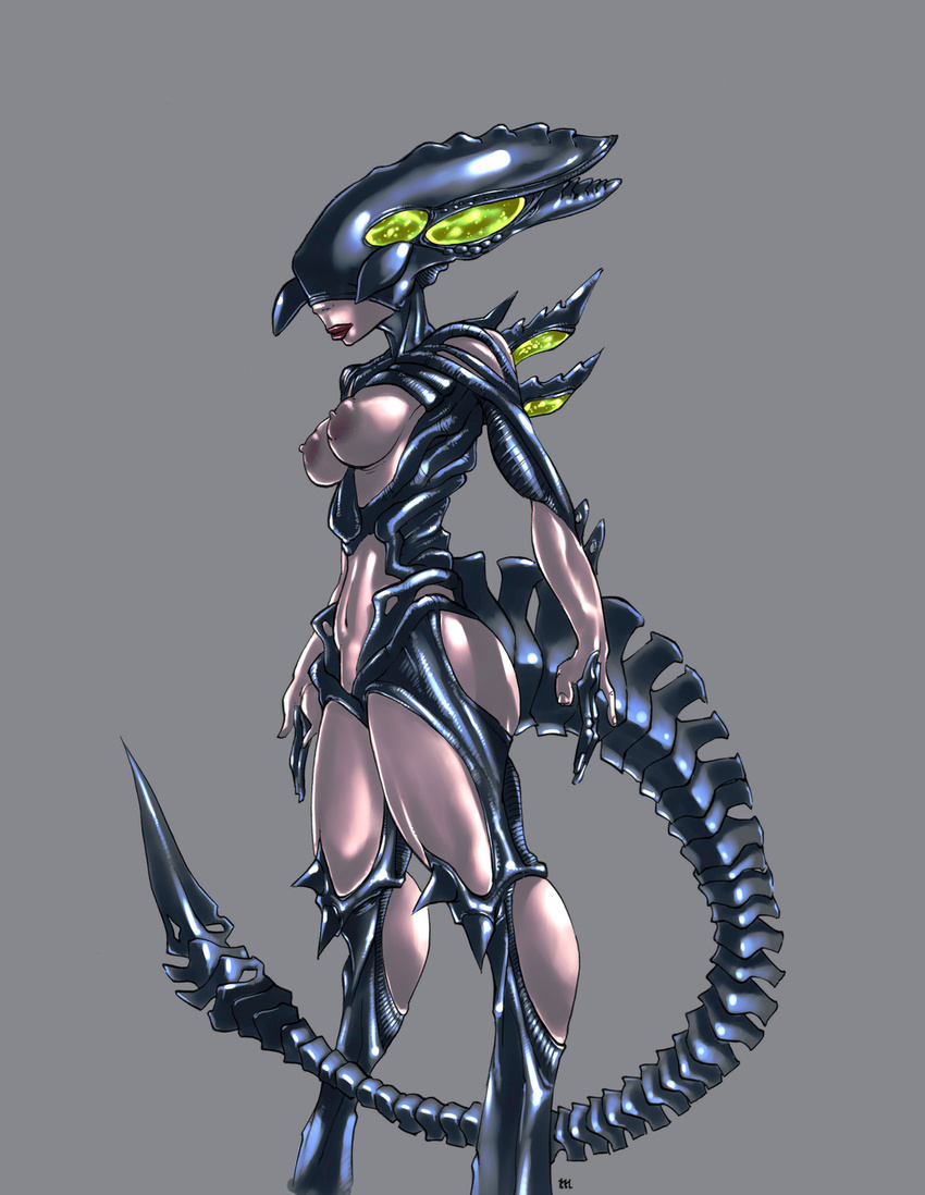 alien_(franchise) breasts female invalid_tag nipples pussy solo transformation xenomorph