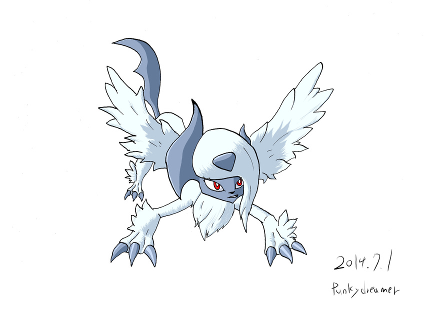 absol ambiguous_gender fur gamefreak looking_at_viewer mammal mega_absol mega_evolution nintendo pok&#233;mon pok&eacute;mon punkydreamer red_eyes video_games