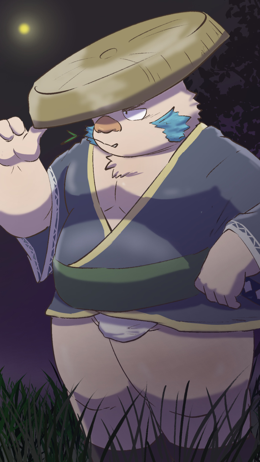 2023 9:16 anthro asian_clothing belly bulge clothing east_asian_clothing fundoshi gouryou hat headgear headwear hi_res humanoid_hands japanese_clothing kemono lifewonders male mammal moon outside overweight overweight_male solo suid suina sus_(pig) tokyo_afterschool_summoners tullys_dallies underwear white_clothing white_fundoshi white_underwear wild_boar