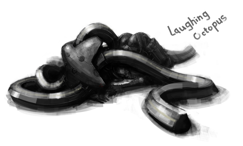 ass bad_id bad_pixiv_id latex laughing_octopus lying metal_gear_(series) metal_gear_solid metal_gear_solid_4 misawa_kei power_suit solo tentacles