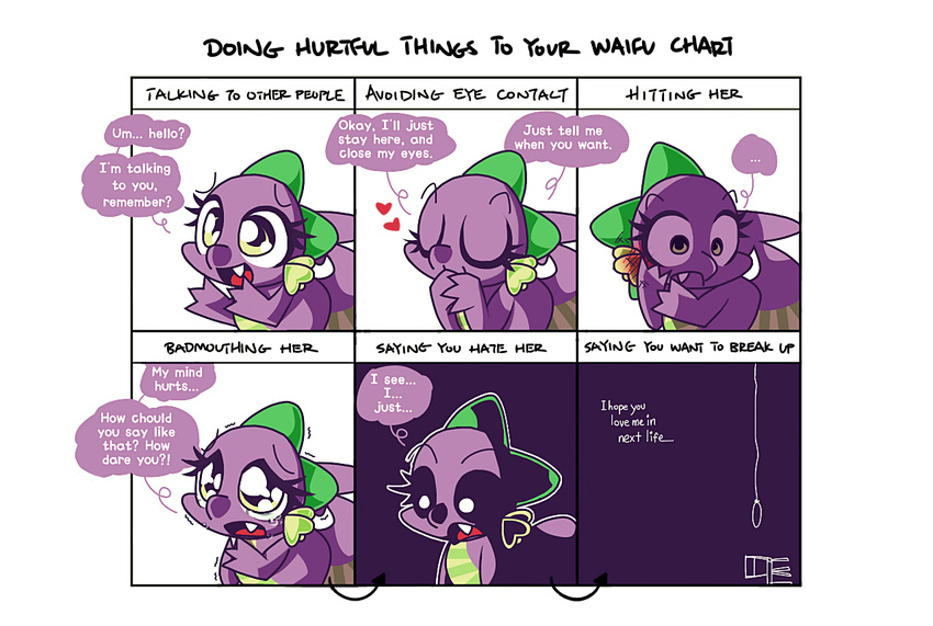 black_eyes chair comic dialog dragon eyelashes female genderbent grimdark invalid_tag my_little_pony plain_background rope shaking spike tears text unknown_artist white_background white_pupil