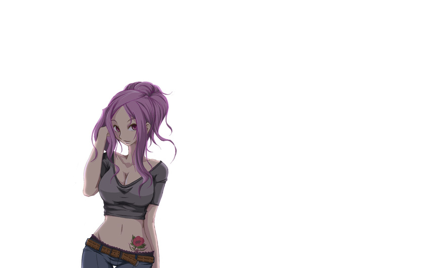 anemone anemone_(eureka_seven) artist_request breasts cleavage eureka_seven eureka_seven_(series) large_breasts pink_eyes pink_hair tattoo