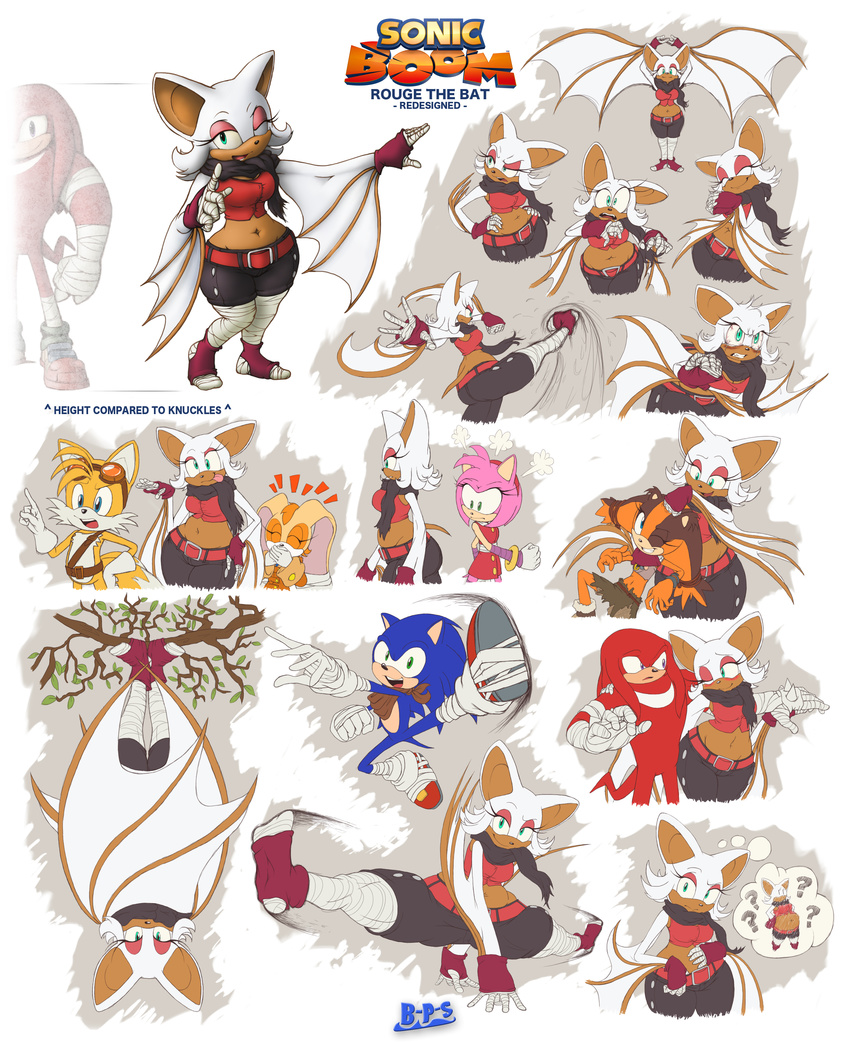 amy_rose badger bat blue-paint-sea blue_eyes canine cream_the_rabbit echidna eyes_closed eyewear female fox goggles green_eyes hairband hedgehog knuckles_the_echidna lagomorph looing_at_viewer male mammal miles_prower mustelid navel rabbit rouge_the_bat sega sonic_(series) sonic_boom sonic_the_hedgehog sticks_the_jungle_badger wide_hips
