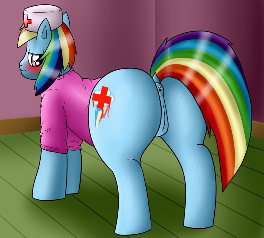 butt fableiii female friendship_is_magic my_little_pony nurse rainbow_dash_(mlp)