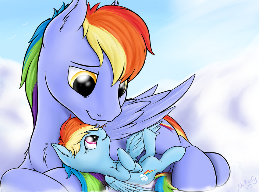 2014 equine father_and_daughter female feral friendship_is_magic horse male mammal my_little_pony nobody47 pegasus pony rainbow_dad rainbow_dash_(mlp) wings