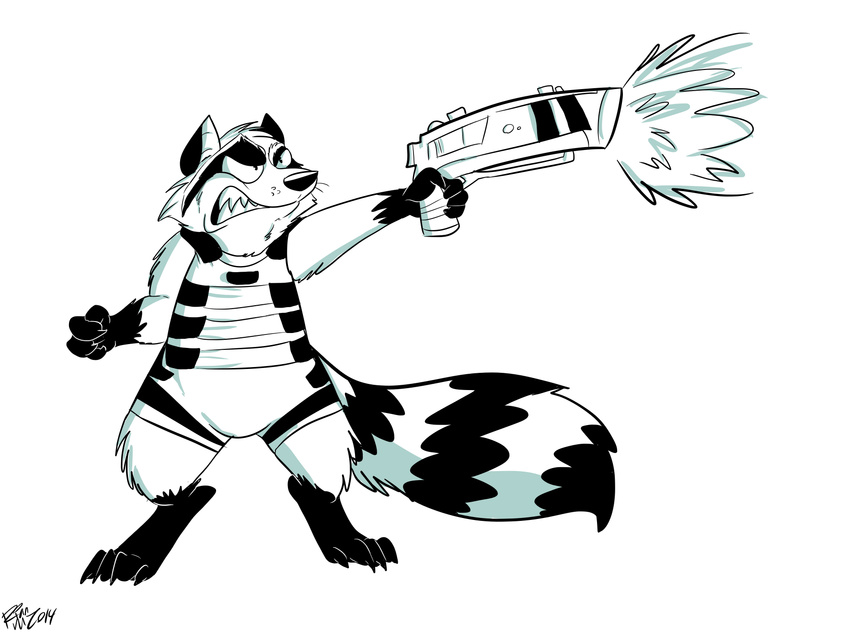 chubby gun jasperclaw male mammal raccoon ranged_weapon rocket_raccoon solo weapon