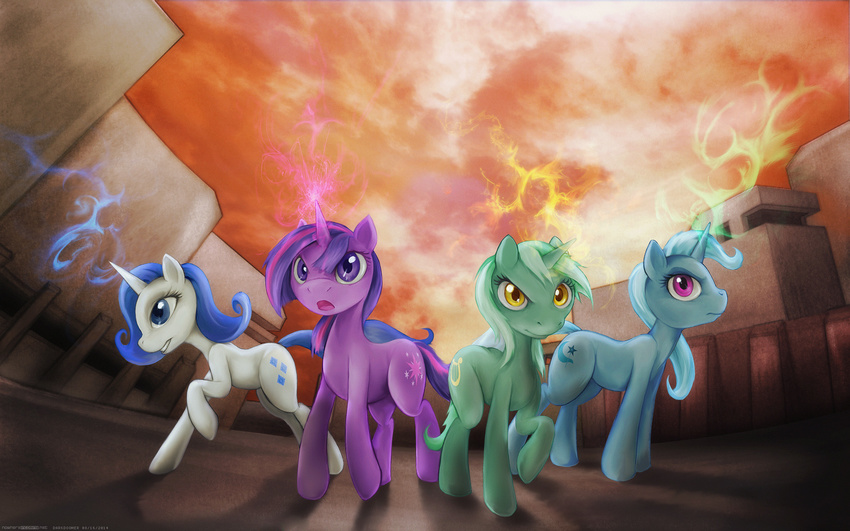 cute darkdoomer doom equine females friendship_is_magic horn horse invalid_tag little lyra magic mammal my my_little_pony pony rarity_(mlp) trixie twilight unicorn