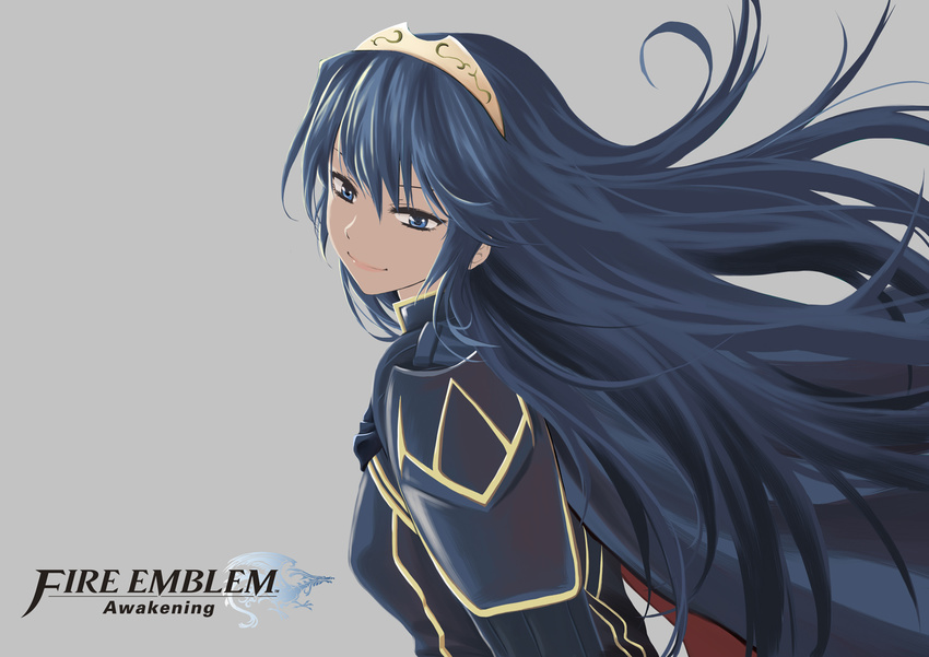 1girl blue_eyes blue_hair fire_emblem fire_emblem:_kakusei long_hair lucina nintendo smile solo