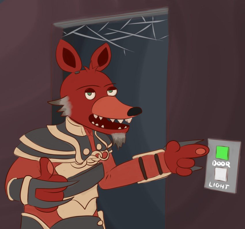 canine five_nights_at_freddy's fox foxy_(fnaf) green_eyes looking_at_viewer machine mammal mechanical robot