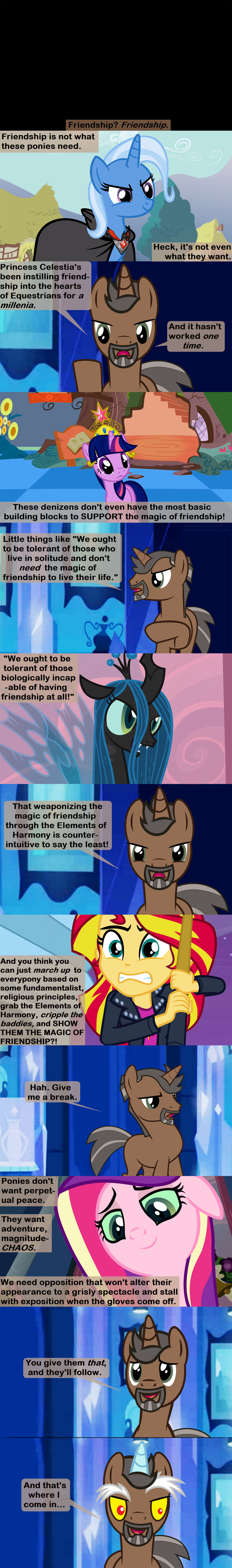 2014 beavernator changeling comic discord_(mlp) english_text equestria_girls equine female feral friendship_is_magic horn horse human male mammal my_little_pony pony princess_cadance_(mlp) queen_chrysalis_(mlp) sunset_shimmer_(eg) text trixie_(mlp) twilight_sparkle_(mlp) unicorn winged_unicorn wings