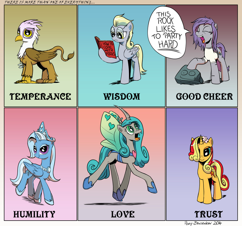 2014 avian changeling derpy_hooves_(mlp) earth_pony english_text equestria_girls equine female feral friendship_is_magic gilda_(mlp) gryphon horn horse mammal maud_pie_(mlp) my_little_pony pegasus pony pony-berserker queen_chrysalis_(mlp) smile sunset_shimmer_(eg) text trixie_(mlp) unicorn winged_unicorn wings