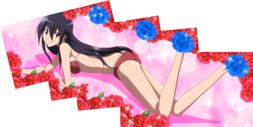 1girl amakusa_shino bikini breasts highres long_hair screencap seitokai_yakuindomo swimsuit