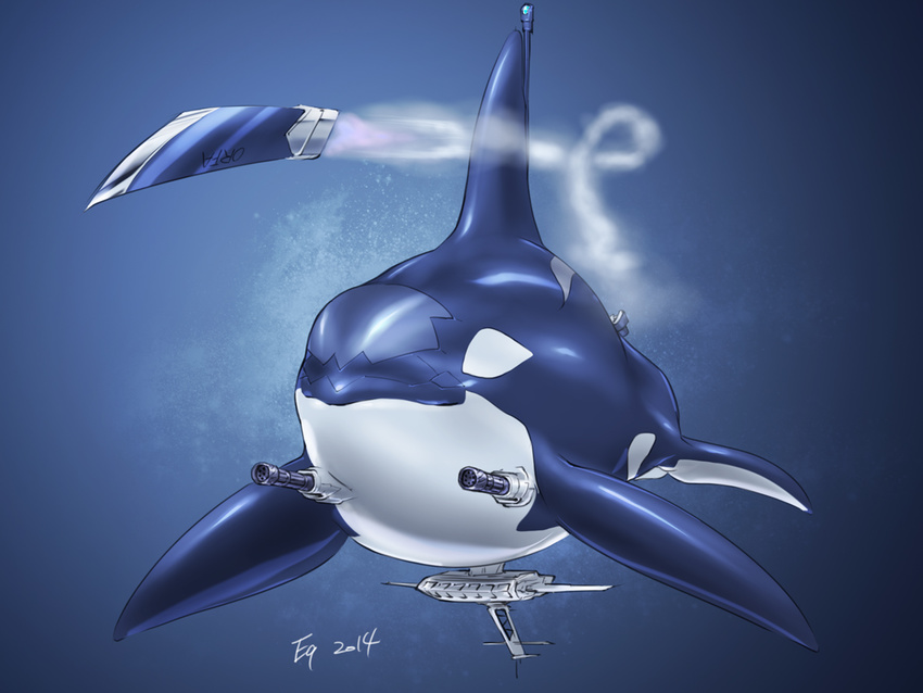 2014 cetacean dorsal_fin equus gun machine mammal marine mechanical orca periscope ranged_weapon robot ship weapon whale