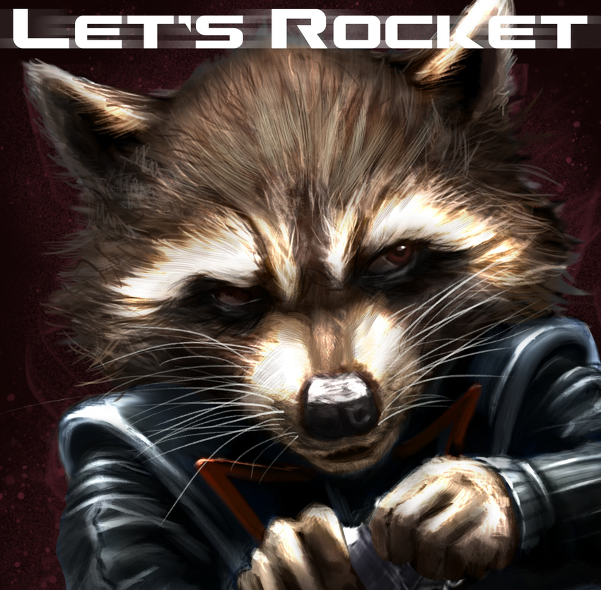 anthro black_nose english_text guardians_of_the_galaxy hi_res male mammal marvel raccoon robertdamnation rocket_raccoon solo text