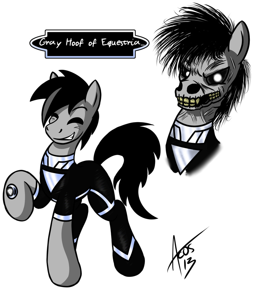 2013 alpha_channel black_lantern clothing crossover cynos-zilla english_text equine friendship_is_magic green_lantern_(series) hi_res horse male mammal my_little_pony original_character plain_background pony ring shaded signature smile text tongue transparent_background undead zombie