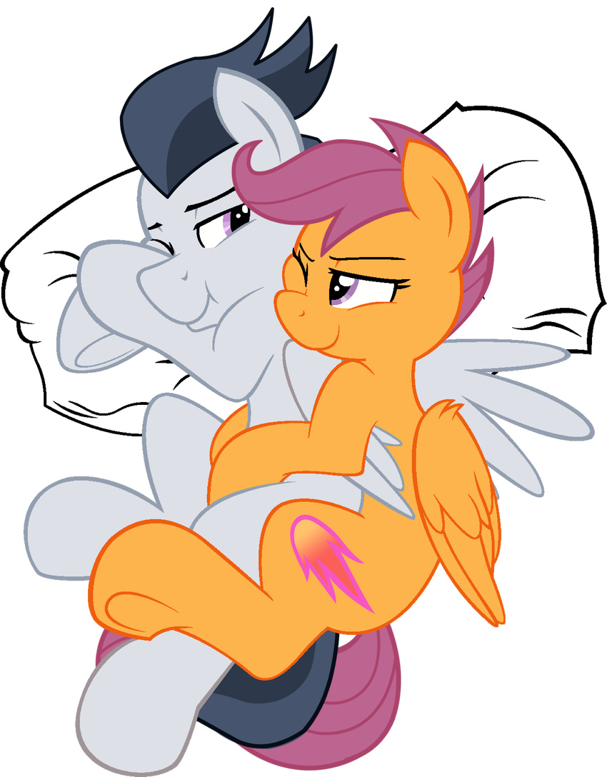 2014 absurd_res alpha_channel cute dreamcasterpegasus equine female feral friendship_is_magic hi_res horse male mammal my_little_pony pegasus rumble_(mlp) scootaloo_(mlp) wings