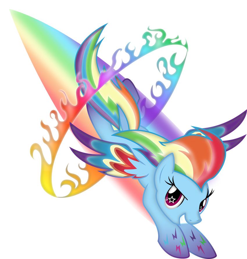 2014 absurd_res alpha_channel equine female feral friendship_is_magic hair hi_res horse looking_at_viewer mammal multi-colored_hair my_little_pony pegasus pink_eyes rainbow_dash_(mlp) rainbow_hair smile solo theshadowstone wings