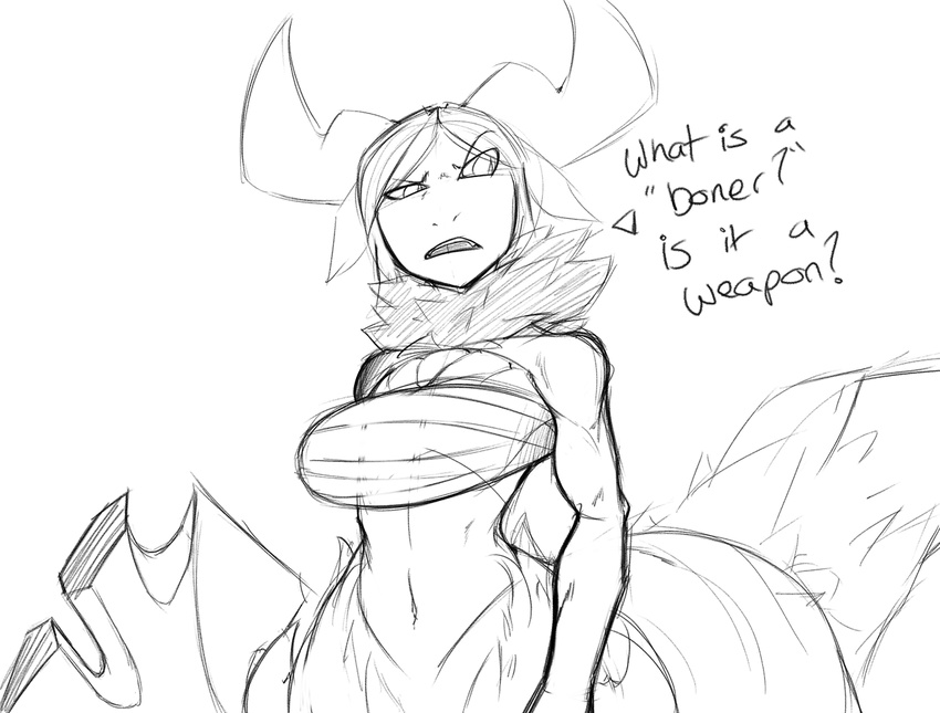 bandaged dialog female florecentmoo horn humor solo taur uncolored weapon