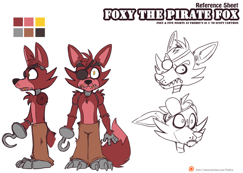 animatronic canine five_nights_at_freddy's fox foxy_(fnaf) kayla-na male mammal pirate