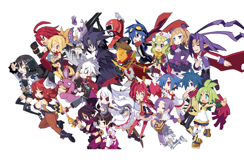 6+girls adell_(disgaea) asagiri_asagi ash_(phantom_brave) asuka_cranekick choujigen_game_neptune company_connection disgaea everyone female_angel_(disgaea) gig_(soul_cradle) harada_takehito ichimonji_pirohiko krichevskoy_(disgaea) kunoichi_(disgaea) kyoko_needleworker la_pucelle makai_senki_disgaea makai_senki_disgaea_2 makai_senki_disgaea_3 makai_senki_disgaea_4 mao_(disgaea) maou_prier marona_(phantom_brave) medic_(disgaea) multiple_boys multiple_girls necromancer_(disgaea) neptune_(series) nippon_ichi nippon_ichi_(choujigen_game_neptune) official_art petta_(phantom_kingdom) phantom_brave phantom_kingdom pleinair pram prier prism_red ronin_(disgaea) rozalin saber_kitty_(disgaea) short_hair soul_cradle usagi-san valvatorez_(disgaea) very_short_hair white_background zettai_hero_project