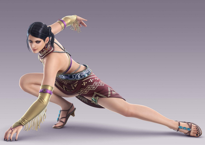 3d artist_request feet official_art solo tekken tekken_6 zafina_(tekken)