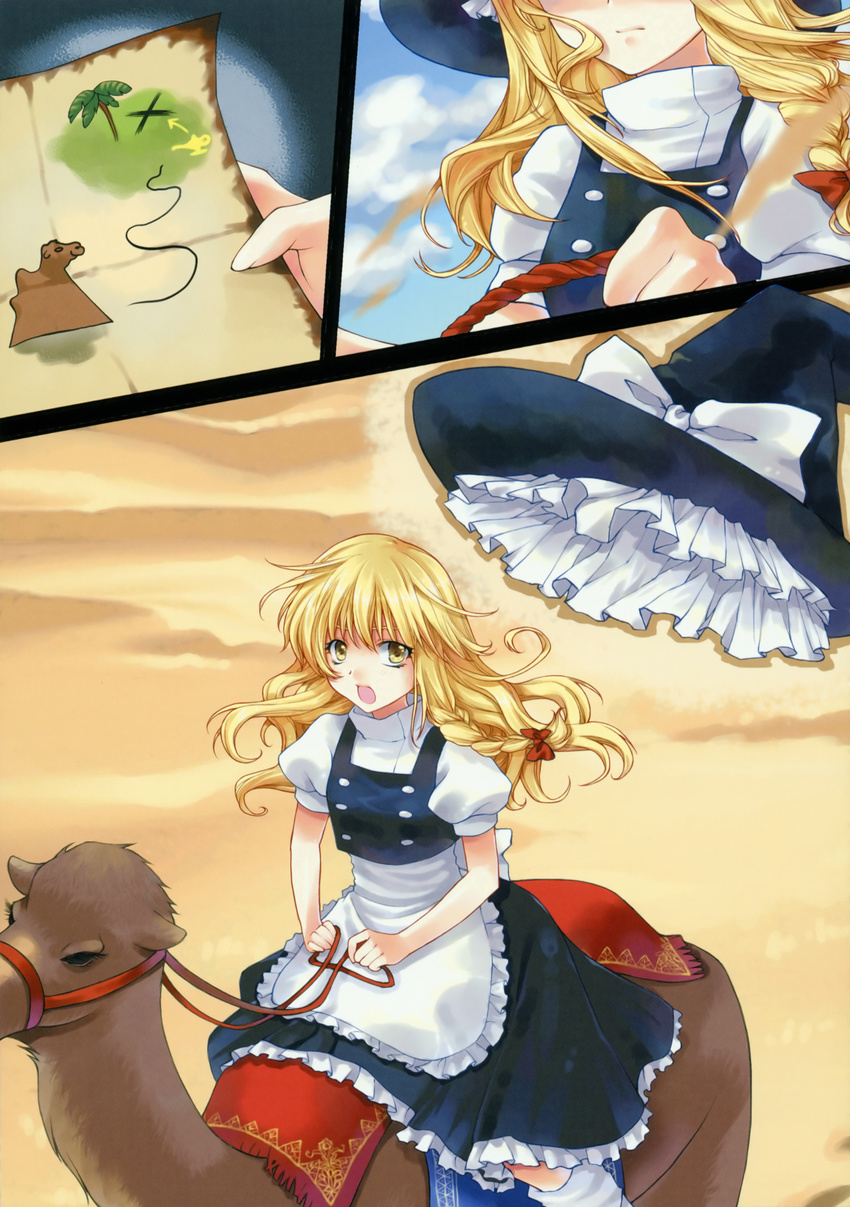 absurdres blonde_hair comic duplicate hakoiri_nekohime hat highres kirisame_marisa ribbon silent_comic touhou